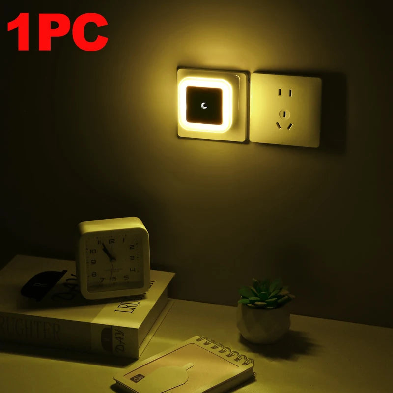 1PC LED Atmosphere Lamp,Modern Decorative Lighting,EU Plug Touch Control Fixture,Portable Nightlight,Bedroom,Staircase