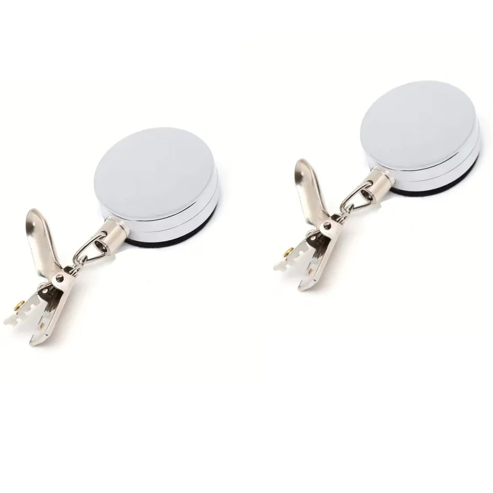 5-Piece Automatic Retractable Towel Clip Set – Punch-Free Wall Mount
