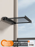 Space Aluminum Clothes Drying Rack Balcony Foldable Window No Punching Retractable Invisible Sweater Socks Clothes Drying Net