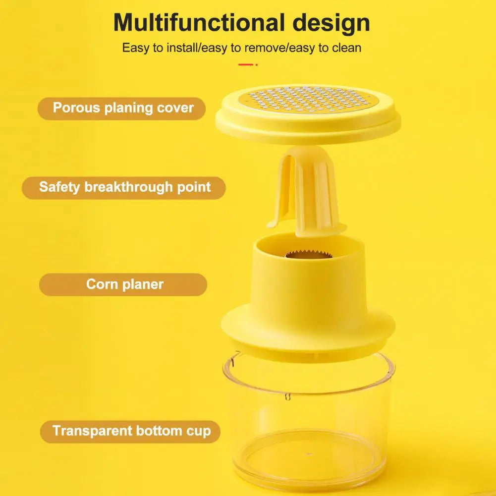 Corn Peeler Stripper with Sharp Blade Built-in Cup Grater Corn Kernel Cutter Ginger Grater Corn Cob Stripping Tool Remover