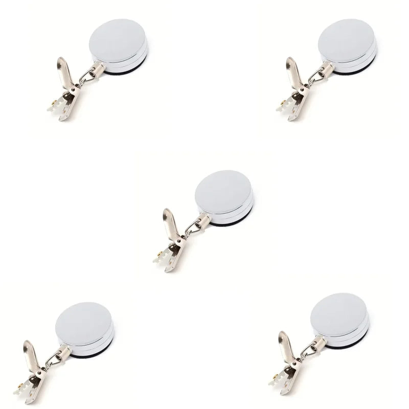 5-Piece Automatic Retractable Towel Clip Set – Punch-Free Wall Mount